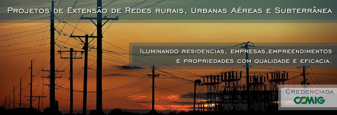 Banner Projetos de Extensão de Redes Urbanas Áreas e Subterrânea